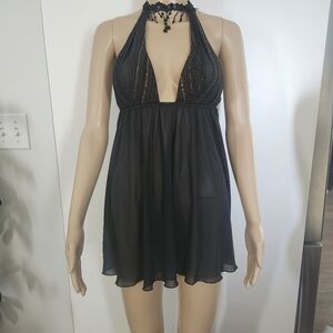 VICTORIA'S SECRET Very Sexy‎ Black Sheer Lingerie Sleepwear Size Small